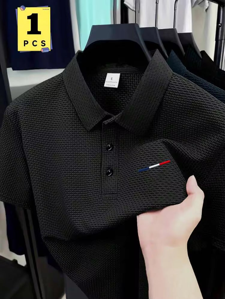 Chemise polo décontractée élégante à motif imprimé pour hommes