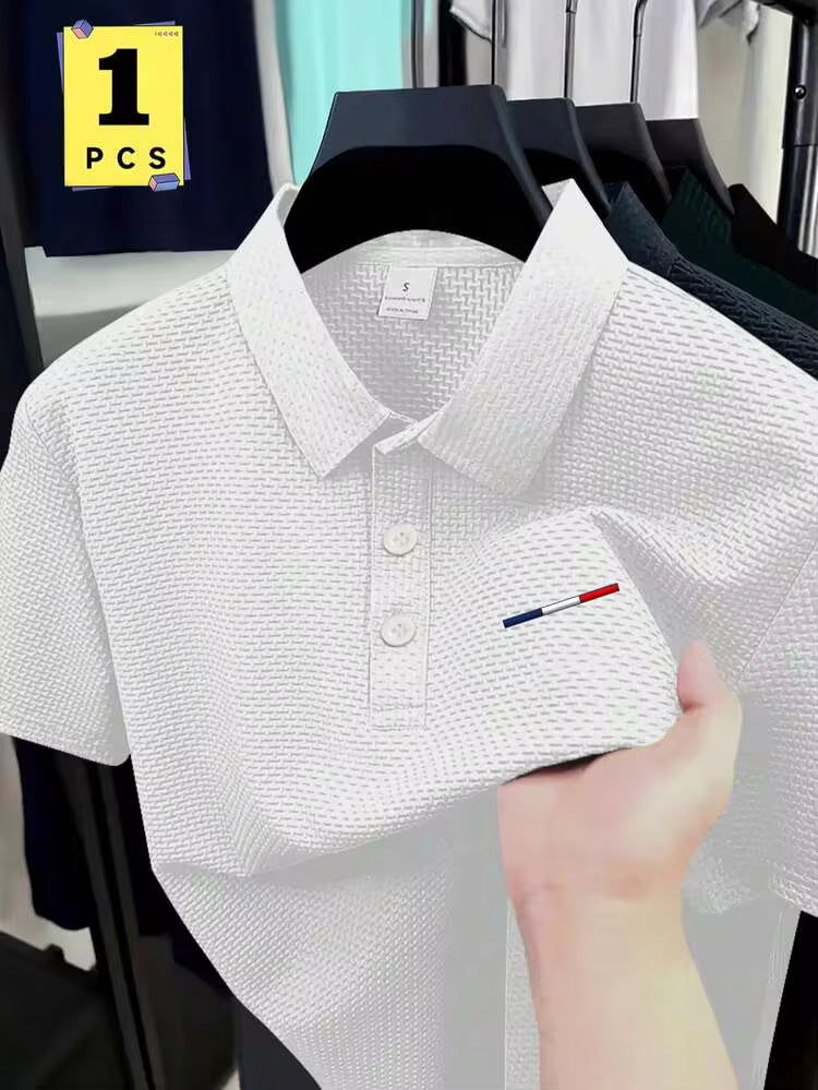 Chemise polo décontractée élégante à motif imprimé pour hommes