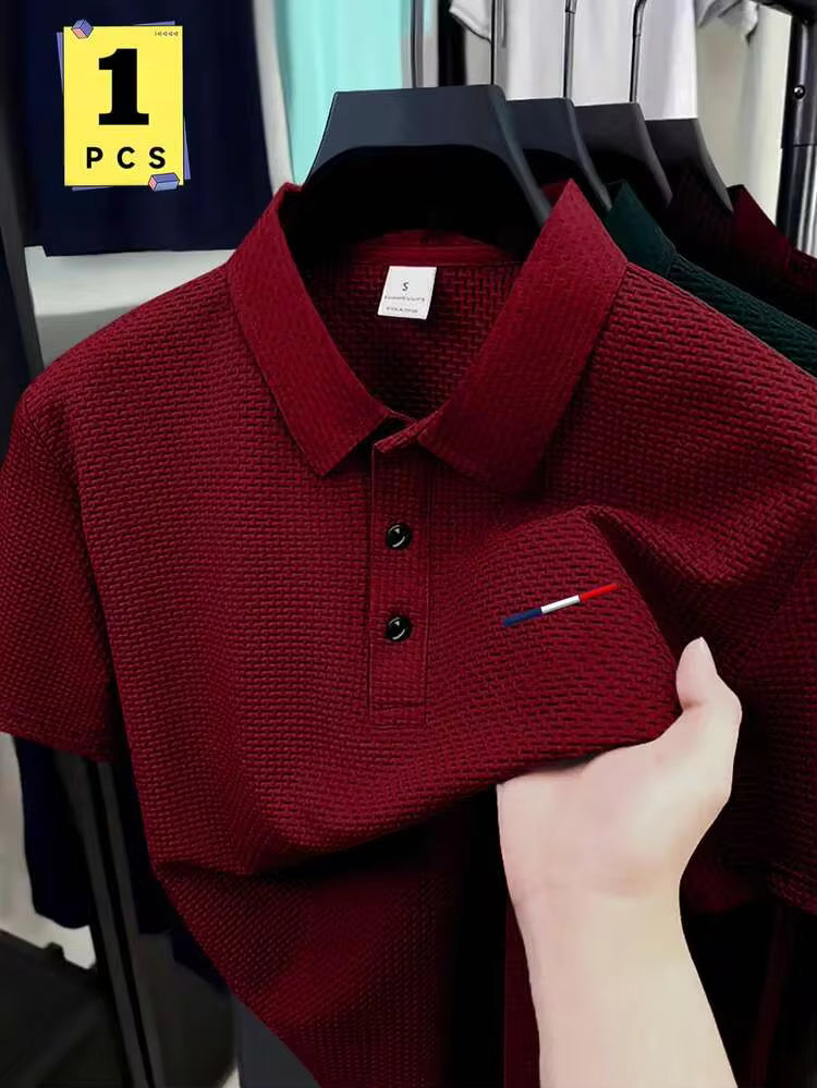 Chemise polo décontractée élégante à motif imprimé pour hommes